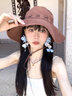 QMXD超仙夏日藍(lán)色流蘇花朵耳釘女高級(jí)感度假風(fēng)小眾耳環(huán)絕美氣質(zhì)耳飾 藍(lán)色一對(duì) 曬單實(shí)拍圖
