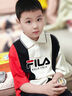 FILA【絲柔棉】斐樂兒童童裝上衣2025年秋季新款男大童短袖POLO衫 RD寶藍(lán)-NV 150 曬單實(shí)拍圖