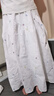 凌卡戚女孩彩色刺繡半身裙甜美長裙春夏中長款 彩色繡花裙(正碼正拍) 160 裙長82cm 曬單實拍圖