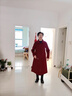 恒源祥中年媽媽雙面羊絨大衣女新款秋冬高端呢子氣質(zhì)大碼羊毛呢外套 紫紅色 6082模特紫紅色 XL 112-122 曬單實(shí)拍圖