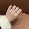 曼迪諾太陽(yáng)花培育鉆石戒指人工鉆石耳釘項鏈鉆戒結婚求婚訂婚結婚送女友 太陽(yáng)花戒指1克拉試戴款 曬單實(shí)拍圖