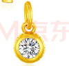 沃爾金足金999黃金吊墜點(diǎn)鉆小滴溜鑲嵌小金象小金花掛墜泡泡手串DIY配件 0.6g,小泡泡吊墜-多退少補(bǔ) 曬單實(shí)拍圖