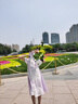 笛莎（DEESHA）童裝女童蘇博聯(lián)名連衣裙2024夏季新款兒童清新國風(fēng)印花棉布旗袍裙 紫印花 140 曬單實(shí)拍圖