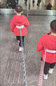CLCEY雙胞胎防走丟牽引繩兒童防走失繩一拖二安全手環(huán)學(xué)步溜娃牽引繩 粉綠兩寶三腰帶款(大人小孩腰帶) 2.5米 曬單實(shí)拍圖
