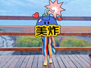 ASK JUNIOR無(wú)袖連衣裙女童夏透氣彩虹滿印吊帶公主裙小童嬰幼裙子 花色 100 曬單實(shí)拍圖