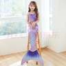 豹潛美人魚尾巴兒童服裝泳衣女演出服美公主裙人魚泳衣 星辰上衣+短褲+尾巴 M(5-7歲) 80 【舒適面料 修身不緊繃】 曬單實拍圖