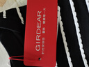 哥弟（GIRDEAR）女裝上衣運(yùn)動半袖新款薄荷曼波圓領(lǐng)套頭短袖T恤衫女1300790-1 黑條紋 XL (5碼) 曬單實(shí)拍圖