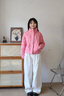 波司登（BOSIDENG）2025新款輕薄羽絨服女短款90絨立領(lǐng)菱格寬松時(shí)尚外套B250135326 子黛粉|1738 XS 155/80A 體重約110以?xún)?曬單實(shí)拍圖