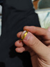 蒂蔻（Tico）Forever永恒足金999黃金戒指男活口素圈戒指求婚結(jié)婚生日禮物 曬單實(shí)拍圖