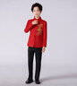 以舟中國風(fēng)兒童中山裝學(xué)生表演服男童禮服繡花六一演出服年會(huì )舞臺民族 紅色繡金龍配黑色褲子 S碼身高160-165體重100-105斤左 曬單實(shí)拍圖