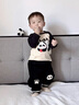 幼歌（YOUGE）嬰幼兒舒適燈芯絨束腳休閑褲寶寶百搭可愛動(dòng)物保暖褲子 黑色（66-90兩用襠） 80 cm 曬單實(shí)拍圖