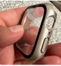 WITGOER【IP68級(jí)防水】保護(hù)殼膜一體適用蘋果手表applewatch s9/8/7iphone/series全包超薄鋼化膜配件女款 曬單實(shí)拍圖
