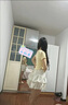 樂(lè )淇萊蓬蓬半身裙女夏季新款白色短裙小個(gè)子甜美荷葉邊A字裙蛋糕裙 白色 L 建議105-120斤 曬單實(shí)拍圖