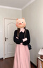 DGOVMM小香風(fēng)粉色連衣裙子女秋季富家千金感穿搭套裝長(cháng)裙子女 上衣+背心裙【兩件套】 【款】 S 【建議95斤內】 曬單實(shí)拍圖