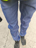 望了型廣州新塘牛仔褲男春秋季彈力直筒大碼工裝褲工作干活耐臟寬松耐磨 【2條裝】8010藍(lán)+ 801黑 29 碼腰圍【2尺2】100-110斤 曬單實(shí)拍圖