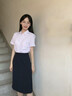 匆蒙夏季襯衫女竹纖維微彈白色襯衫簡(jiǎn)約百搭商務(wù)打底內(nèi)搭女方領(lǐng)修身 曬單實(shí)拍圖
