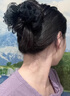 兩世歡云朵泡泡抓夾女士褶皺碎花丸子頭2025新款高級(jí)感后腦勺頭發(fā)發(fā)夾女 黑白泡泡抓夾單只 曬單實(shí)拍圖
