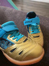 JOOLA尤拉專(zhuān)業(yè)兒童乒乓球鞋運動(dòng)鞋透氣防滑耐磨牛筋底訓練鞋防撞鞋頭 藍/金色 36 曬單實(shí)拍圖