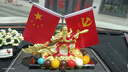 車(chē)咔咔汽車(chē)內裝飾品紅旗擺件關(guān)公車(chē)載車(chē)頭香薰擺件武財神關(guān)二爺高檔禮品 綠色紅旗關(guān)公+菩提珠 曬單實(shí)拍圖