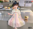 PURCOTTON全棉時(shí)代【央媽推薦】女童漢服夏款兒童古裝連衣裙2025新款中國風(fēng) 綠色 100 cm 曬單實(shí)拍圖