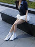牧言（MUYAN）真皮德訓(xùn)鞋女2025夏季新款厚底內(nèi)增高女鞋網(wǎng)面透氣網(wǎng)鞋休閑運(yùn)動(dòng)鞋 米白色 37 曬單實(shí)拍圖