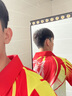 嘉蝶夏季廣播體操運(yùn)動(dòng)服套裝男女團(tuán)體健身操工間操?lài)?guó)家隊(duì)訓(xùn)練專(zhuān)用隊(duì)服 女士紅色上衣+白長(zhǎng)褲套裝 L 曬單實(shí)拍圖
