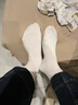 佰姿緣白色襪子女款夏季薄款中筒襪無(wú)骨純棉防臭月子襪夏天新疆棉堆堆襪 白+黑 (7A抑菌/抗起球/新疆棉) 均碼 （無(wú)骨全棉/極致抗起球） 曬單實(shí)拍圖