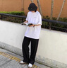 啄木鳥(niǎo)褲子男春夏季新款男士純色直筒休閑褲青少年垂感西褲男生運動(dòng)長(cháng)褲 黑色 XL 曬單實(shí)拍圖