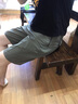 羅蒙（ROMON）夏季高端男士純棉五分褲寬松休閑短褲薄款直筒中褲大碼松緊腰褲子 土黃色  3XL 建議150斤-165斤 曬單實(shí)拍圖