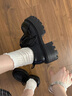 蒂斯馳厚底小皮鞋女2025夏季新款增高百搭系帶JK配裙子單鞋休閑樂福鞋女 黑色啞光 【跟高5cm】 37 (235mm) 曬單實拍圖
