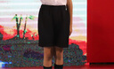 衣諾坊兒童西褲短褲夏季休閑褲七分褲 黑色140 曬單實(shí)拍圖