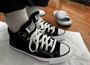 匡威（Converse）官方 莫爾登All Star帆布運動休閑板鞋黑色A00811C A00811C 42 曬單實拍圖