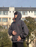 ICH MODE開衫衛(wèi)衣女美式慵懶格子拼接2025年春季新款寬松外套上衣男 深灰色 L 曬單實(shí)拍圖