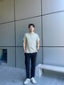 Marc O'Polo/MOP 夏季新款休閑涼感透氣翻領(lǐng)商務(wù)短袖恩卡爾極簡polo衫男上衣 灰豆綠410 M 曬單實拍圖