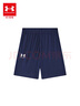 安德瑪（Under Armour）男童短褲夏季薄款兒童男大童運動(dòng)五分褲透氣舒適夏褲231310866 黑藍 170 曬單實(shí)拍圖