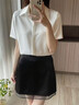 何佳功襯衫女白襯衫短袖通勤2025新款職業(yè)正裝面試襯衣女裝2025夏季新款 白色 M 【建議90-100斤】 曬單實(shí)拍圖