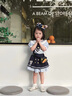 G.DUCKKIDS小黃鴨朱迪兔子衣服女童夏季套裝新款兒童表演服裝女寶寶生日禮物 套裝肩帶可拆卸 120 尺碼5~6歲【110-120cm】cm 曬單實(shí)拍圖