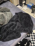 雅鹿男士睡衣冬季加絨加厚保暖珊瑚絨秋冬款大碼輕奢法蘭絨家居服套裝 NSJYI-深灰刺繡熊貓 XL (130斤-150斤) 曬單實(shí)拍圖