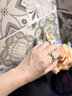 寶鉑琳旺財祖母綠色戒指女式指環(huán)感食指戒偏財尾戒2025新款 祖母綠開口戒指聚財 曬單實拍圖
