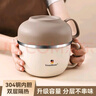 沃德百惠（WORTHBUY） 304不銹鋼保溫飯盒便當(dāng)盒學(xué)生分格快餐杯泡面碗日式兒童雙層隔熱 飯盒 曬單實(shí)拍圖