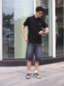 361°polo衫男t恤男短袖衣服運動服飾夏季冰絲速干足球跑步男士健身裝 超級黑【速干】 XL 曬單實拍圖