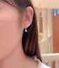 GZBX925純銀鑲鉆耳環(huán)女幾何簡約耳扣氣質(zhì)輕奢耳墜冷淡風(fēng)閨蜜耳釘新款 925銀鋯石耳扣 一對 曬單實拍圖