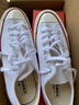 匡威（Converse）1970S男女ALLSTAR系列經(jīng)典帆布休閑運動鞋162062C 米白 37.5碼  曬單實拍圖
