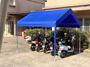 戶外防曬移動(dòng)車棚家用汽車遮陽(yáng)雨棚移動(dòng)防雨擺攤帳篷車蓬簡(jiǎn)易車庫(kù) 長(zhǎng)4M*寬3M米白 曬單實(shí)拍圖