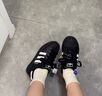 阿迪達(dá)斯 （adidas）三葉草貝殼頭運(yùn)動青少年男女板鞋JH9977黑色36.5碼 曬單實拍圖
