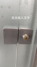 奧本玻璃門鎖304不銹鋼免打孔門鎖帶反鎖鈕828雙門拉絲鋼 曬單實拍圖