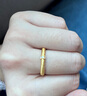 海上羅孚黃金拉絲戒指女士2025新款999足金素圈指環(huán)情人節(jié)生日禮物送女友 黃金拉絲戒指14號(hào)/金重約1.4g 曬單實(shí)拍圖