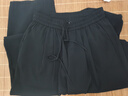 IEF/愛依服微胖大碼女裝休閑長褲2025夏季流行寬松顯瘦百搭闊腿褲 黑 L 曬單實拍圖
