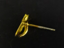DL 1998胖東來品質(zhì)18k金愛心耳環(huán)新品拉絲工藝耳釘心形黃l金耳飾女簡約百 拉絲愛心耳釘 一對 曬單實(shí)拍圖