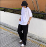 啄木鳥(niǎo)褲子男春夏季新款男士純色直筒休閑褲青少年垂感西褲男生運動(dòng)長(cháng)褲 黑色 XL 曬單實(shí)拍圖